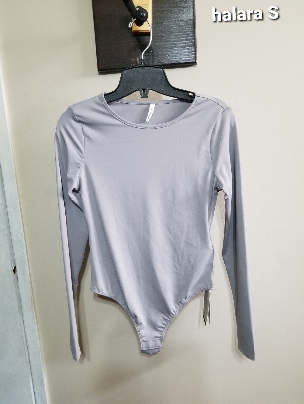 Halara Bodysuit Small Grey Nwtag